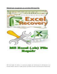 Metodi per recuperare un corrotto MS Excel file