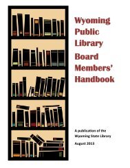 Board Members' Handbook - the Wyoming State Library