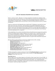 Sponsorship with Vail Resorts - Maui Jim