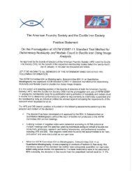 DIS/AFS Position Statement on ASTM E2567-11 - Ductile Iron Society