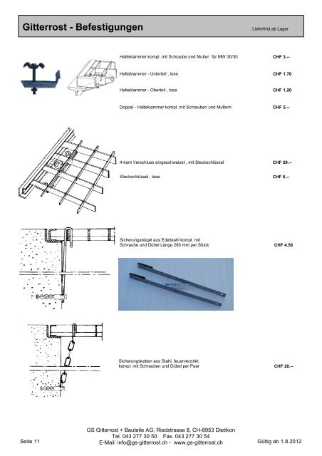 Aktuelle Preisliste.pub - GS Gitterrost + Bauteile AG