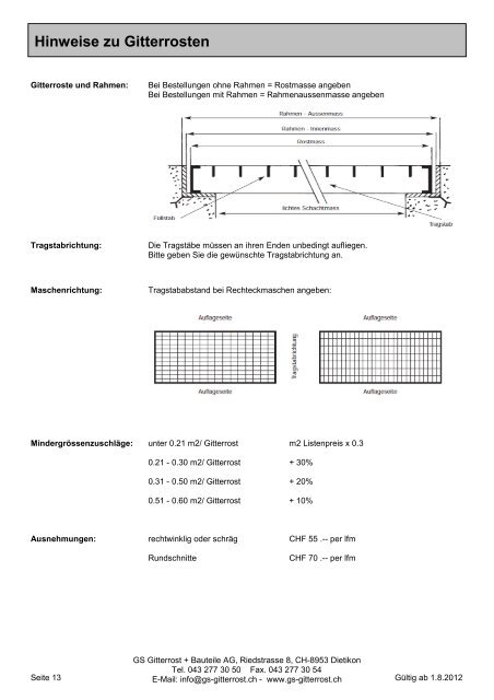 Aktuelle Preisliste.pub - GS Gitterrost + Bauteile AG