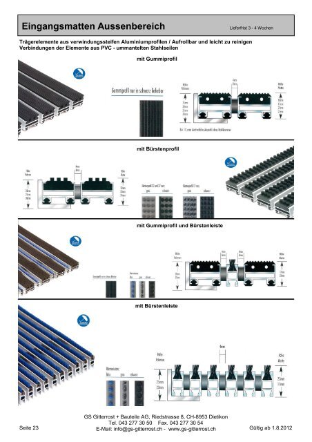 Aktuelle Preisliste.pub - GS Gitterrost + Bauteile AG