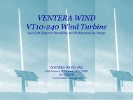 VENTERA WIND VT10-240 Wind Turbine - Small Wind Conference