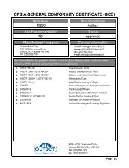 CPSIA GENERAL CONFORMITY CERTIFICATE (GCC) - Outset Media