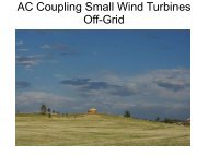 AC Coupling Small Wind Turbines Off-Grid - Small Wind Conference
