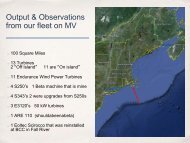 Outputs of Several Endurance Wind Turbines on Martha's Vineyard