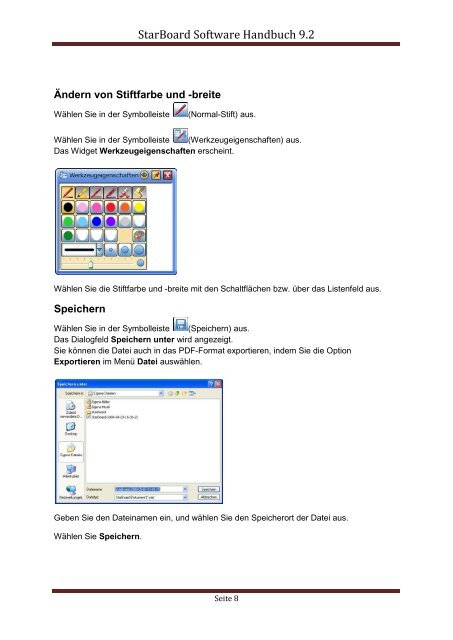 StarBoard Software Handbuch 9.2