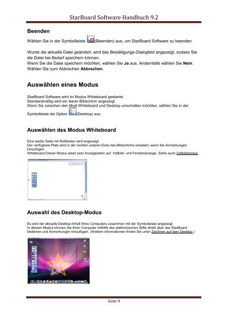 StarBoard Software Handbuch 9.2