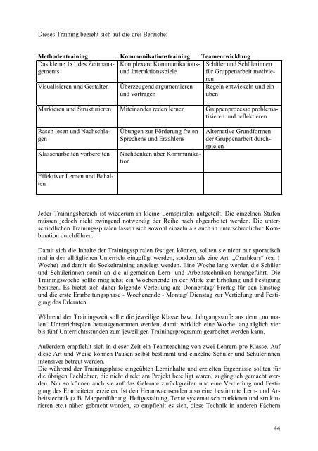 Konzept: Methodenkompetenz/ Methodentraining ... - Michaelschule