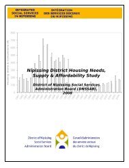 Nipissing District Housing Needs, Supply & Affordability ... - dnssab