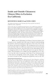 Chinese Elites in Exclusion Era California - University of La Verne