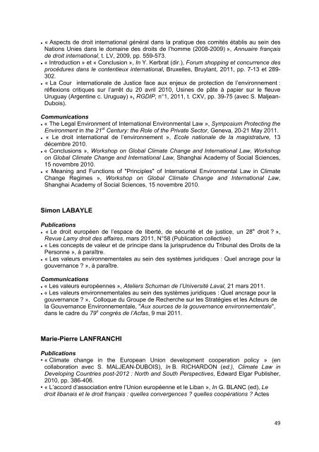 (UMR 6201) Rapport d'ActivitÃ©s - CERIC - Univ-cezanne.fr