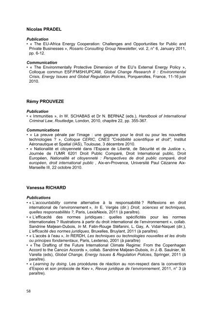 (UMR 6201) Rapport d'ActivitÃ©s - CERIC - Univ-cezanne.fr