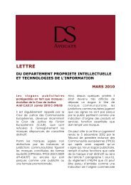 LETTRE - DS Avocats