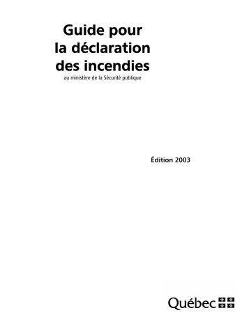 Guide de rÃ©daction du rapport d'incendie - Partie 1 Ã  6