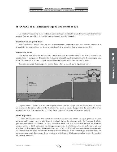 CaractÃ©ristiques des points d'eau - MinistÃ¨re de la SÃ©curitÃ© publique