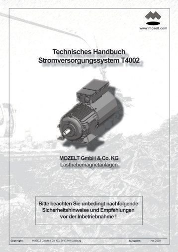 Technisches Handbuch ... - MOZELT GmbH & Co. KG