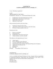 CHAPTER N70 NATIONAL PRODUCTIVITY CENTRE ACT â€¢ Laws ...