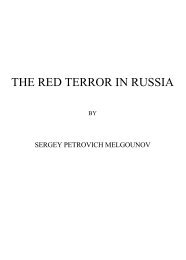 THE RED TERROR IN RUSSIA - Paul Bogdanor