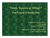 Thrive, Survive or Wither? - Lutheran Services in America