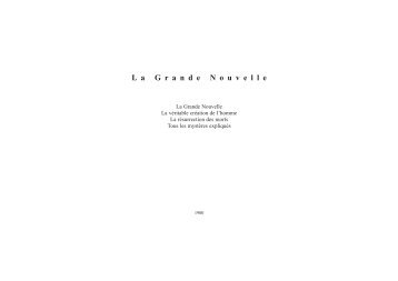 (pp. 633-673) (L'esprit et la parole ; La grande Loi cachée dans