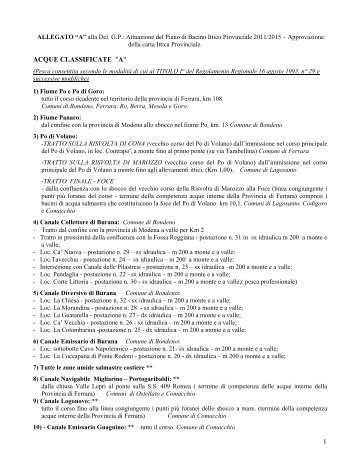 ALLEGATO “A” alla Del - Comune di Argenta