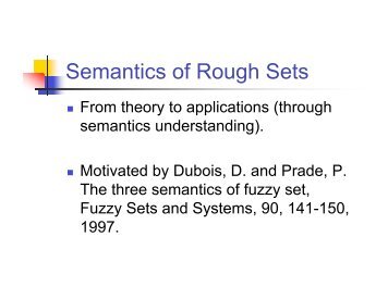 rst09 panel - Rough Sets Theory