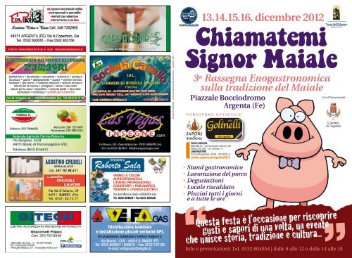 Chiamatemi Signor Maiale - Comune di Argenta