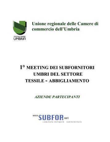 Unione regionale delle Camere di commercio dell ... - Unioncamere