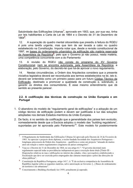 REVISO DO RGEU - Ordem dos Arquitectos Secção Regional Norte