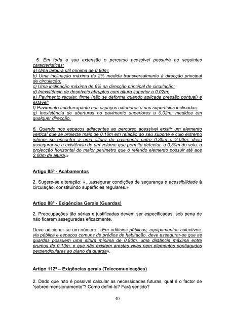 REVISO DO RGEU - Ordem dos Arquitectos Secção Regional Norte