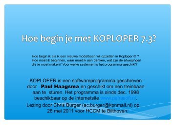 Beginnen met Koploper 7 - HCCm