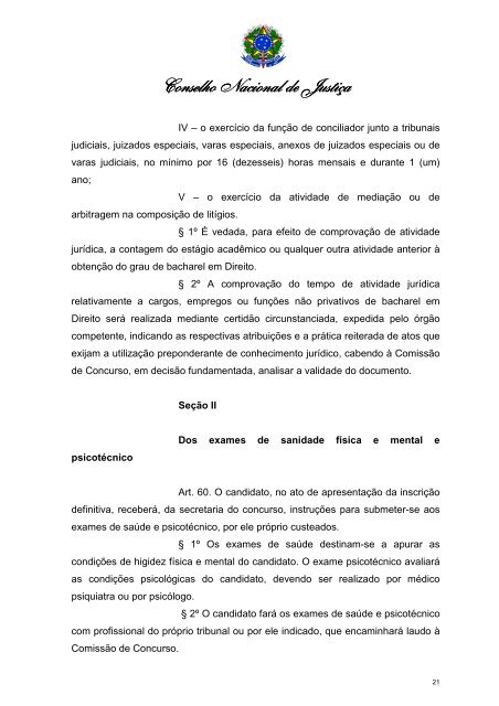 Resolução 75/2009 do CNJ - Conselho Nacional de Justiça