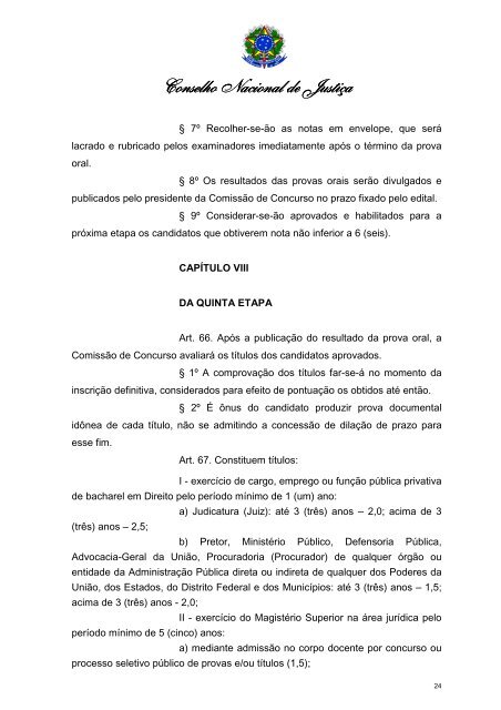 Resolução 75/2009 do CNJ - Conselho Nacional de Justiça