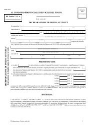 DICHIARAZIONE DI INIZIO ATTIVITÃ PREMESSO CHE DICHIARA ...