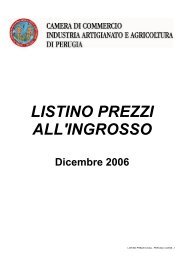 LISTINO PREZZI ALL'INGROSSO Dicembre 2006