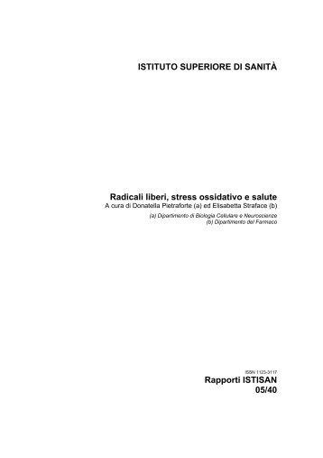 Radicali liberi, Stress ossidativo e Salute - Istituto Superiore di SanitÃ 