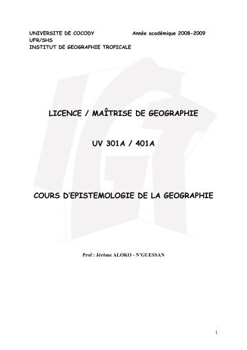 301 A EPISTEMOLOGIE DE LA GEO.pdf - le site de GUY Kouassi