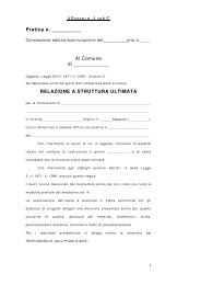 RELAZIONE A STRUTTURA ULTIMATA
