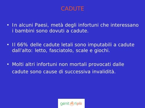 Relazione Dott. Bonaldi: Prevenzione incidenti domestici - Azienda ...