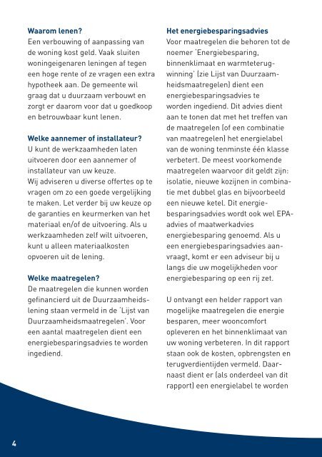 Brochure Duurzaamheidslening - Gemeente Lelystad