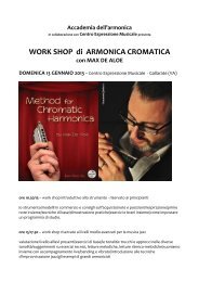 WORK SHOP di ARMONICA CROMATICA - Max De Aloe