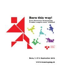 Programm - Transtagung Schweiz - Transgender Network Switzerland