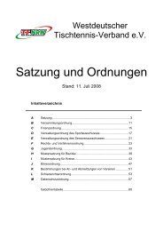 Satzung des WTTV und Anlagen - WTTV Bezirk Arnsberg