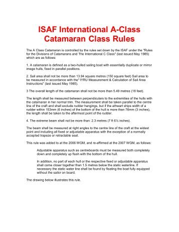 ISAF International A-Class Catamaran Class Rules - a-cat.at