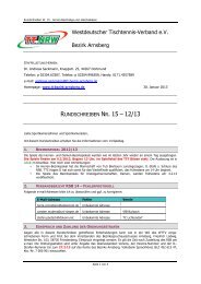 Rundschreiben Nr. 15 - Herren - WTTV Bezirk Arnsberg