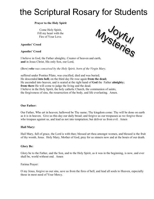 Praying the joyful mysteries 2024 of the rosary