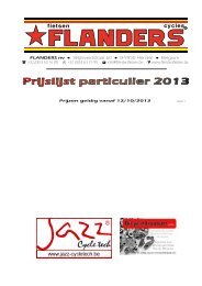 Prijslijst Fietsen - Flanders
