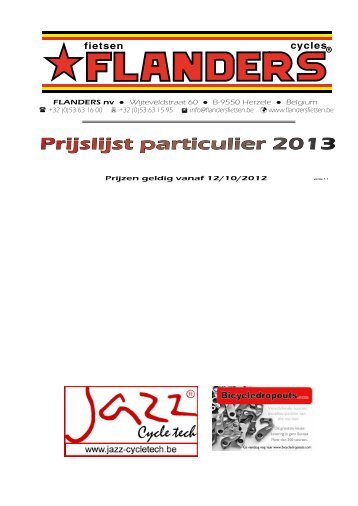 Prijslijst Fietsen - Flanders